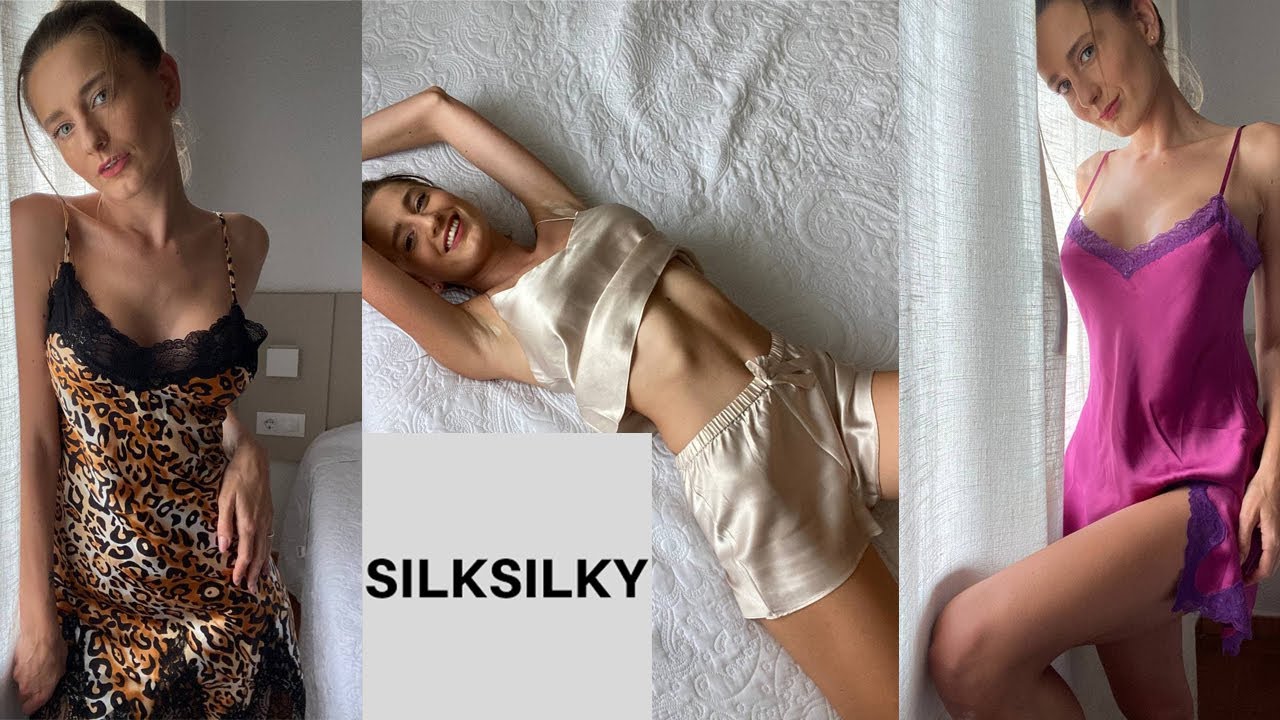 Silk Sleepwear try on | SILKSILKY
