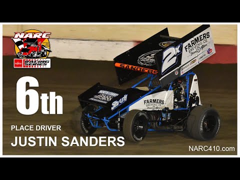 2022 NARC SIXTH PLACE DRIVER - JUSTIN SANDERS - dirt track racing video image