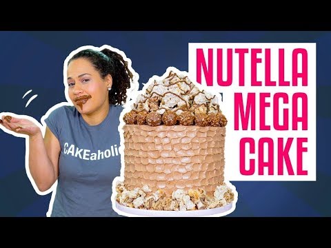 How To Make A MEGA NUTELLA CAKE | Hazelnut MERINGUE & BUTTERCREAM | Yolanda Gampp | How To Cake It - UCvM1hVcRJmVWDtATYarC0KA