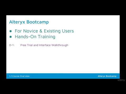 Alteryx Bootcamp - Learn Development Tools