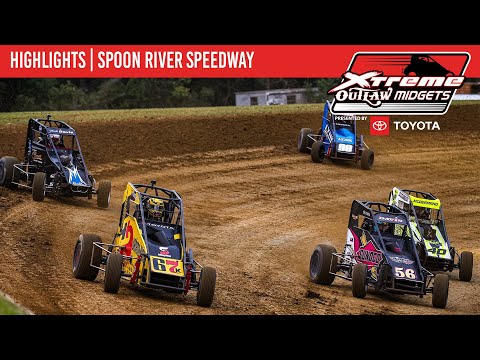 Xtreme Outlaw Midget Series Presented by Toyota | Spoon River Speedway | July 20, 2024 | HIGHLIGHTS - dirt track racing video image