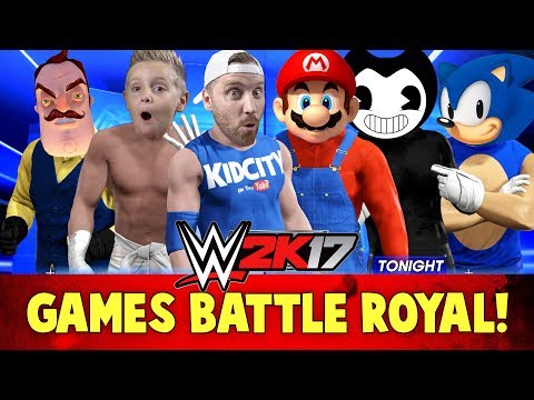 WWE 2k17 Games Battle Royal! With Bendy, Hello Neighbor, Mario & Sonic! - UCCXyLN2CaDUyuEulSCvqb2w