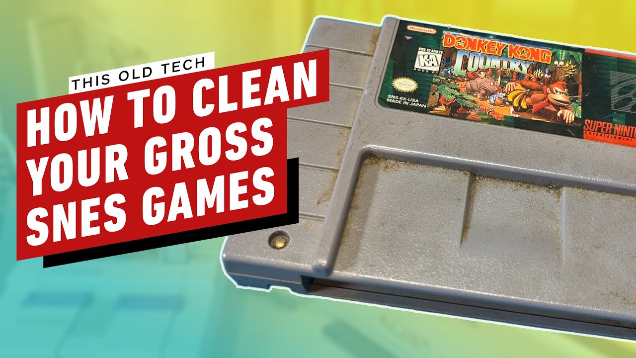 How To Clean Your Disgusting Super Nintendo Games | This Old Tech