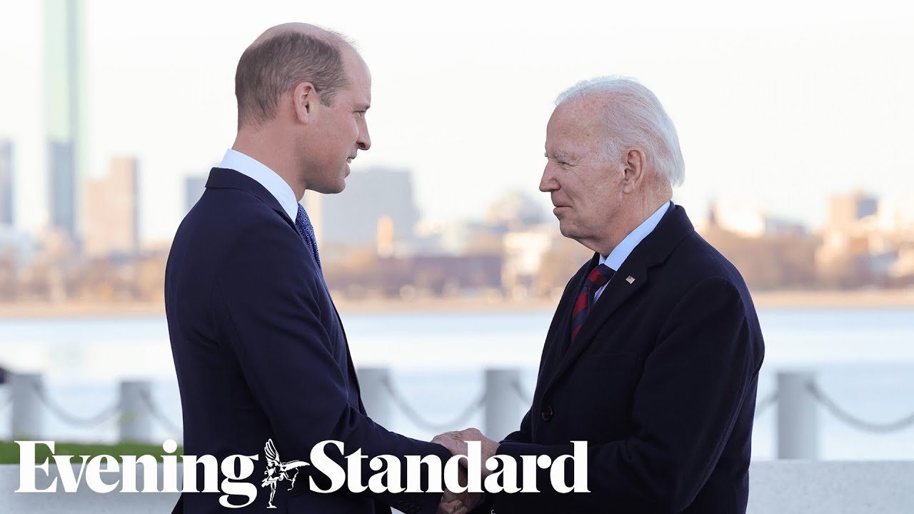 Prince William meets President Joe Biden in Boston