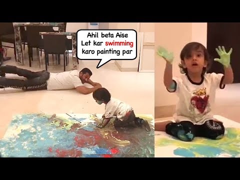 WATCH #Bollywood | SALMAN KHAN Teaches CUTE Nephew AHIL How To Make A Painting Like HIM! #India #Special