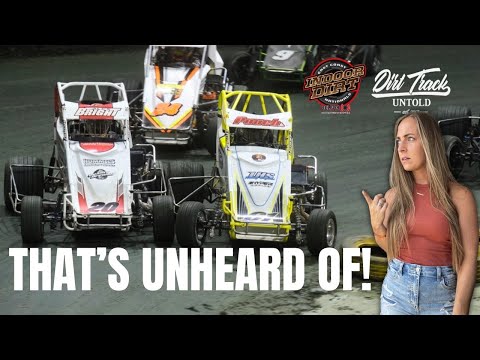 Wait! The Drivers Get To CHOOSE Where They Start!? Indoor Dirt Nationals - dirt track racing video image