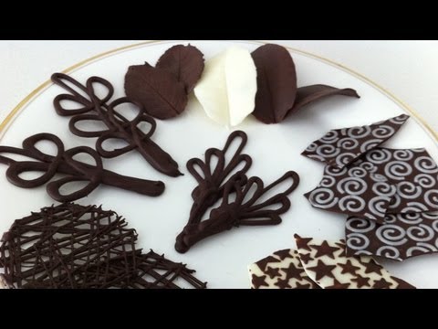 how to make chocolate garnishes decorations tutorial PART 2 how to cook that ann reardon - UCsP7Bpw36J666Fct5M8u-ZA