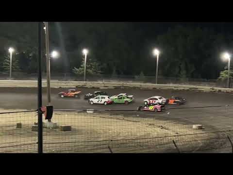 Compact Feature Race (car turns off track,2/3) Saturday 8-10-2024 at Sycamore Speedway - dirt track racing video image