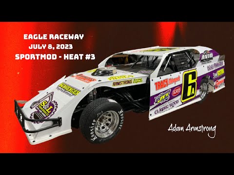 Eagle Raceway SportMod Heat #3 - dirt track racing video image