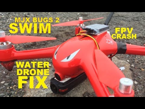 MJX BUGS 2 goes for a SWIM epic CRASH & Resurrection FPV MOD REVIEW - UCXP-CzNZ0O_ygxdqiWXpL1Q