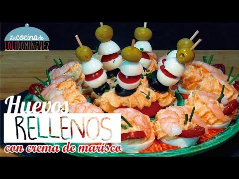 Huevos rellenos de crema de marisco. Riquísimos y súper fáciles - Recetas de cocina - UC5ONfXPjWgqElh0NZaRJ1tg