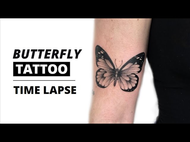 Psychedelic Butterfly Tattoos by Dustin in Little Rock, AR