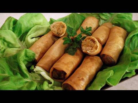 Moroccan Spring Rolls with Tuna and Potatoes Recipe - CookingWithAlia - Episode 96 - UCB8yzUOYzM30kGjwc97_Fvw
