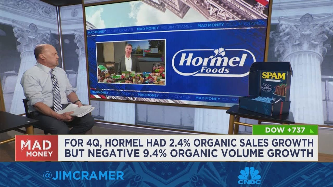 Hormel Foods CEO on the company’s negative Q4 organic volume growth, recent dividend increase