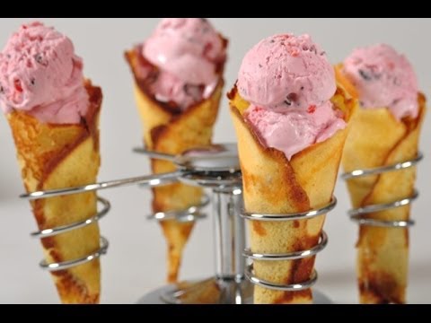 Ice Cream Cones Recipe Demonstration - Joyofbaking.com - UCFjd060Z3nTHv0UyO8M43mQ