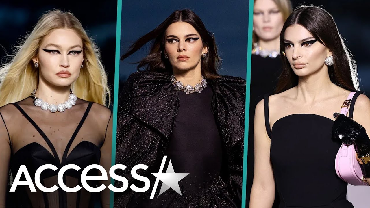 Gigi Hadid, Kendall Jenner & Emily Ratajkowski Walk The Runway In Star-Studded Versace Fashion Show