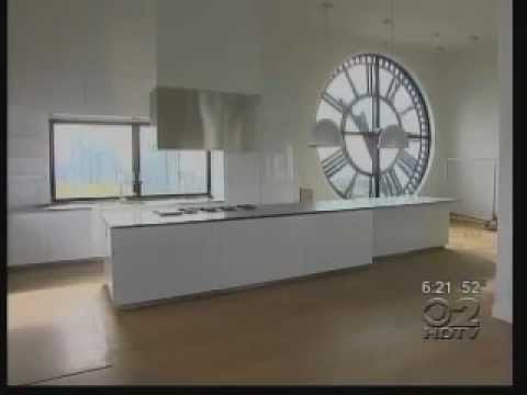 Minimal USA kitchen design for the Clock Tower in New York on CBS News 