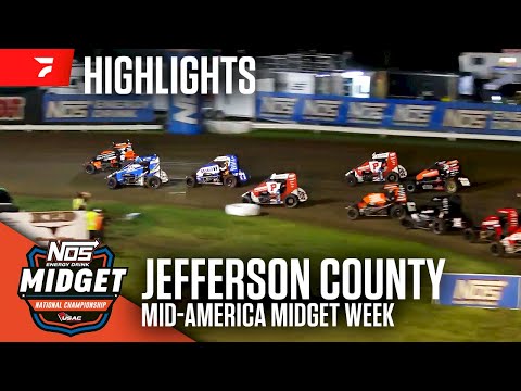 𝑯𝑰𝑮𝑯𝑳𝑰𝑮𝑯𝑻𝑺: USAC NOS Energy Drink National Midgets | Jefferson County Speedway | July 11, 2025 - dirt track racing video image