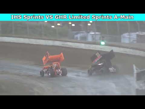 Grays Harbor Raceway, July 8, 2023, Iron Head Sprints VS GHR Limited Sprints A-Main - dirt track racing video image