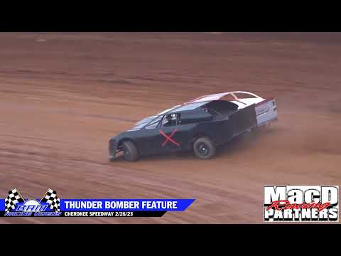 Thunder Bomber Feature - Cherokee Speedway 2/26/23 - dirt track racing video image
