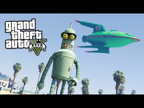 GTA 5 Mods - FUTURAMA BENDER MOD w/ PLANET EXPRESS SHIP!! GTA 5 Futurama Mod! (GTA 5 Mods Gameplay) - UC2wKfjlioOCLP4xQMOWNcgg