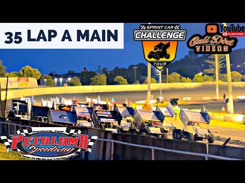 A MAIN Sprint Car Challenge Tour SCCT Petaluma Speedway June 10th, 2023 - dirt track racing video image
