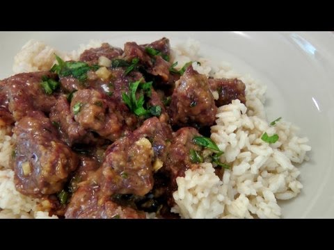 Garlic and Lemon Beef Tips - Recipe by Laura Vitale - Laura in the Kitchen Episode 153 - UCNbngWUqL2eqRw12yAwcICg