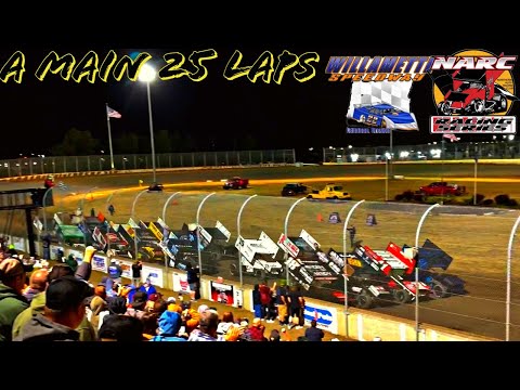 FASTEST FOUR DAYS NIGHT 3 | A MAIN | NARC 410 SPRINT CARS | WILLAMETTE SPEEDWAY | LEBANON OREGON - dirt track racing video image