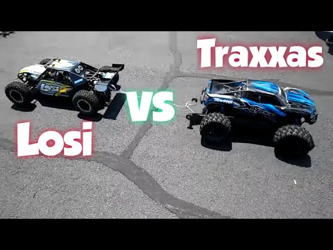 Traxxas Xmaxx vs Losi Desert Buggy XL-E 4WD in a tug of war..lol - UCnnGALgMKGZrzN-lf1AosYw