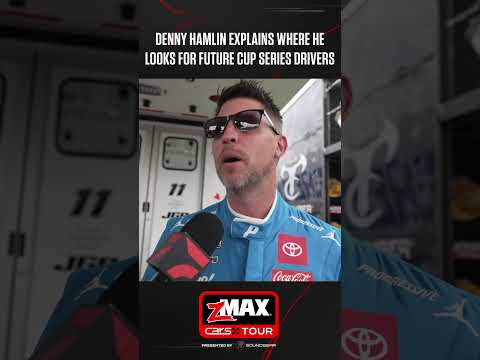 🤔 Where is Denny Hamlin the team owner looking to find future talent for 23XI Racing? #CARSTour - dirt track racing video image