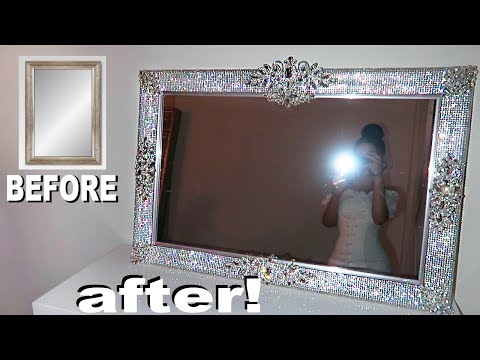 DIY RHINESTONE VANITY MIRROR! - UCrlcqlqYJV28LvH1iYgw4DA