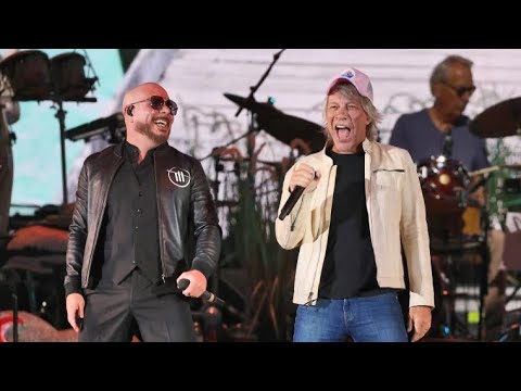 Pitbull & Jon Bon Jovi Perform “Thank God & Jimmy Buffet” at the Hollywood Bowl on 4/11/24