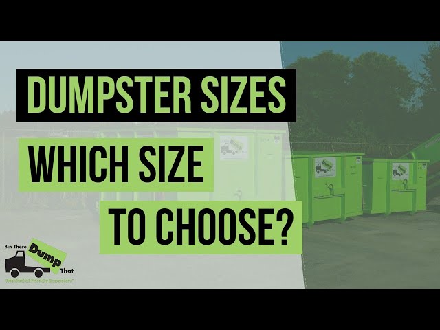 What Size Dumpster Do I Need?