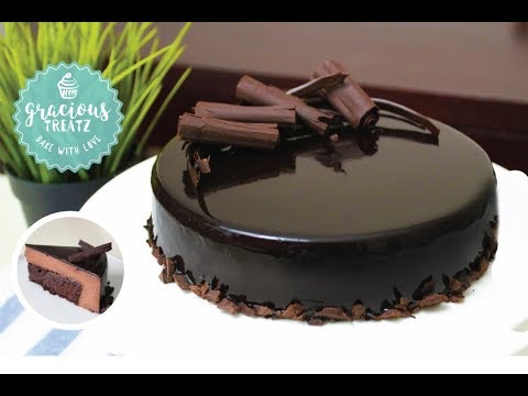 Mirror Glaze Brownie Mousse Cake | Eggless (non vegetarian)