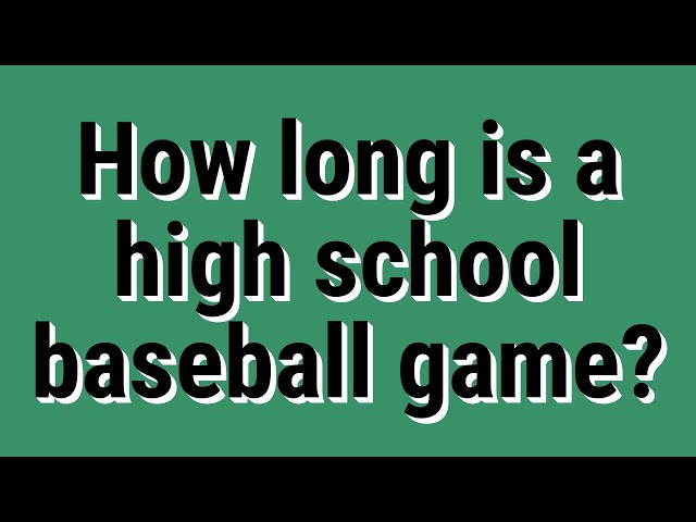 How Long Do Middle School Baseball Games Last?