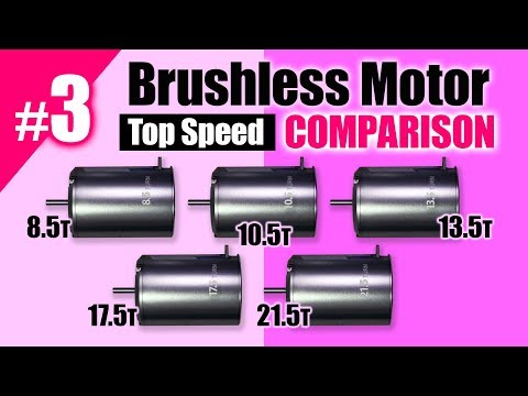 Brushless Motor Comparison(8.5,10.5,13.5,17.5,21.5T) Top Speed by G-FORCE,TAMIYA,YOKOMO