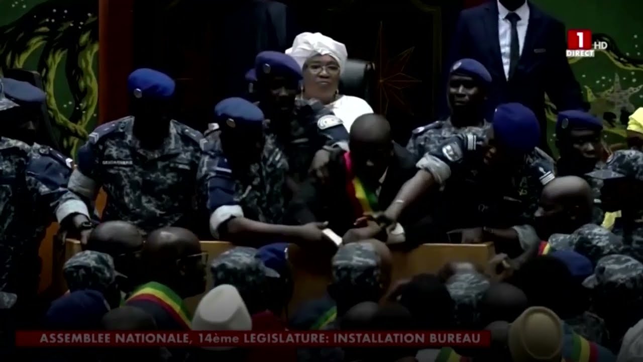 Bottles fly in Senegal’s parliament