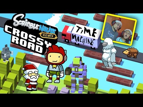 Dad & Lex play Crossy Road & Scribblenauts Remix!  THE TIME MACHINE!  (Face Cam Gameplay) - UCC-RHF_77zQdKcA75hr5oTQ