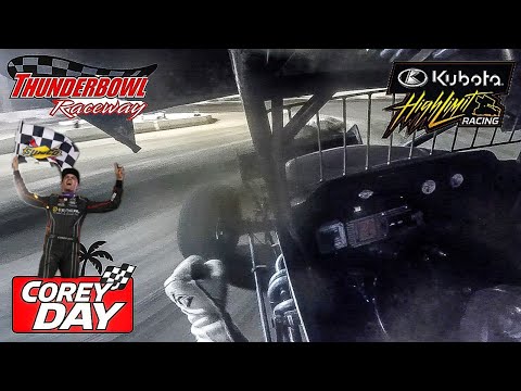 Corey Day Onboard | First National Sprint Car Win at Tulare Thunderbowl - dirt track racing video image