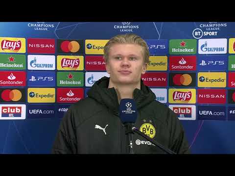 "You sleeping lonely tonight?" Seriously awkward Erling Haaland interview after Brugge 0-3 Dortmund
