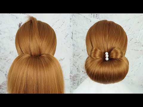 New Bun Hairstyle For Wedding Function 2019 -  Quick Hairstyles | Simple Hairstyle For Party - UCoRLYoBuDsMTuYqnWxPvq9w