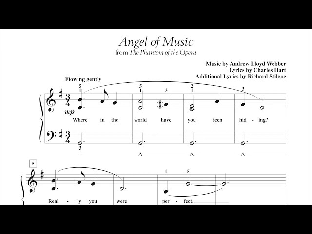 Phantom of the Opera: Angel of Music Sheet Music PDF