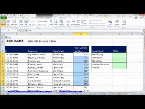 Excel Data Analysis: Sort, Filter, PivotTable, Formulas (25 Examples): HCC Professional Day 2012 - UCkndrGoNpUDV-uia6a9jwVg