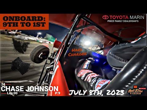 9TH TO 1ST CHASE JOHNSON ONBOARD | NARC KING OF THE WEST | A MAIN | SALUTE TO BAYLANDS | PETALUMA - dirt track racing video image