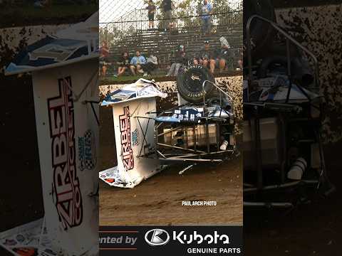 Bill Balog's scary Eldora Speedway crash - dirt track racing video image