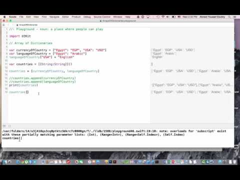 17- Array of Dictionaries in Swift 2