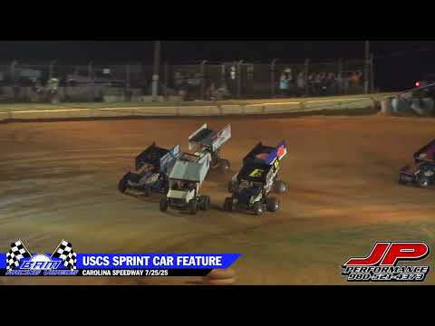 USCS Sprint Car Feature - Carolina Speedway 7/25/25 - dirt track racing video image