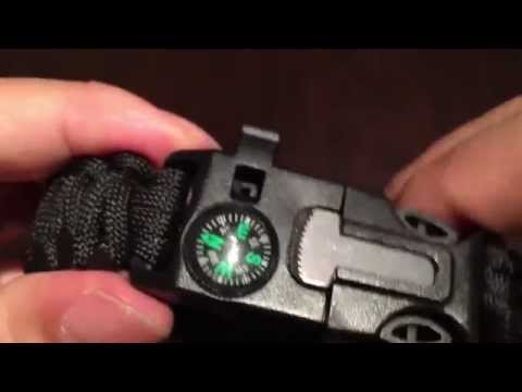 550 paracord outdoor survival bracelet with whistle, compass, and fire starter by Sahara Sailor - UCS-ix9RRO7OJdspbgaGOFiA