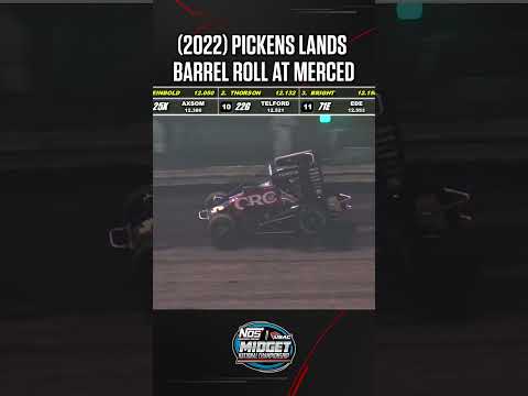 🤯 He stuck the landing! Take a bow, Michael Pickens 😬 #USAC - dirt track racing video image