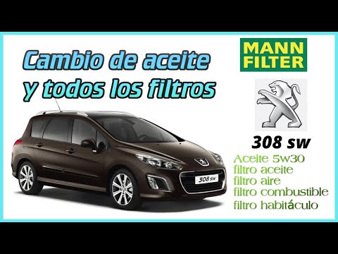 Cómo cambiar el aceite del motor y el filtro en un Peugeot 308